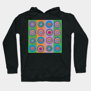 Colorful Circles in Rectangles Hoodie